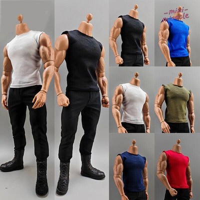 1/6 Scale Action Figure Collectibles Male Muscle T-Shirt Vest For 12'' Doll