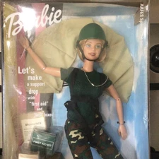 2000 Paratrooper Barbie 29474- AAFES -Mattel Special Edition- Box Damage