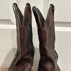 Vtg Code West Men’s Brown Leather Cowboy Boots Size 10.5 Western w/Star Toe Tips — photo 6