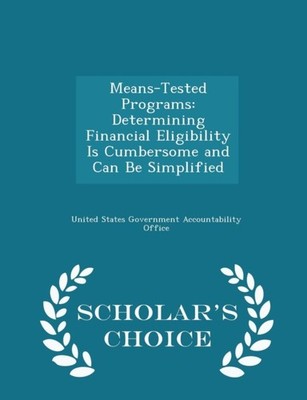 United States Govern - Means-Tested Programs  Determining Financial El - X555z