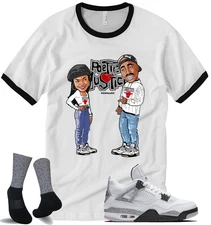 We Will Fit shirt to match Jordan 4 White Cement