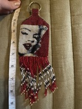 Hand Made Seed Bead Marilyn Monroe Keychain
