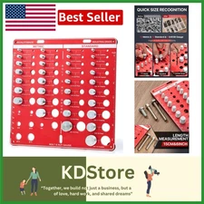 42-Thread Nut & Bolt Gauge with Metric & Standard Sizes and Drill Bit Compati...