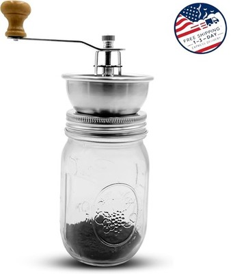 Molinillo de café manual con manivela para preparar café fresco, ideal para acam