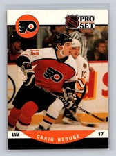 1990-91 Pro Set #498 Craig Berube RC Philadelphia Flyers
