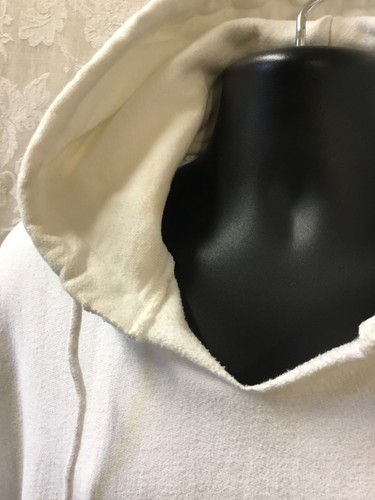 Champion Reverse Weave Blank White Hoodie Medium Cotton Acrylic Vintage 80 90s - Picture 6 of 9