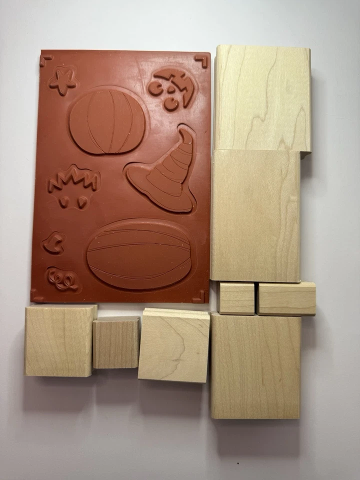 Stampin’ Up! Juego de estampillas de Halloween Jack of All Trades calabaza bruja sombrero caras 8 piezas Foto 2 de 2