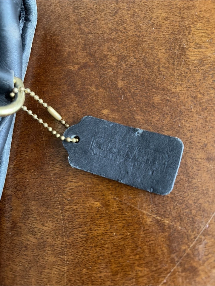 Rare 1992 Early Vintage Coach Lexington Briefcase Black Burnished Leather 5265 - Image 4 of 4