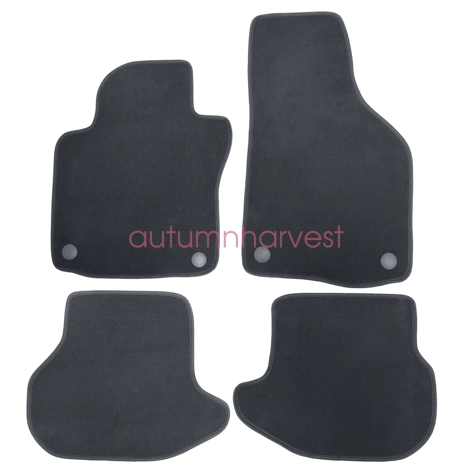 Alfombrillas de terciopelo delanteras y traseras negras para Volkswagen Eos 2007-2016 4 piezas Foto 4 de 4