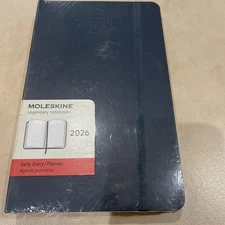 Moleskine Sapphire Blue Large Daily Softcover 2026 Moleskine Diary New