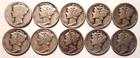 (10)  *MERCURY DIMES* -- Various Dates & Mint Marks -- 90% SILVER -- US MINT
