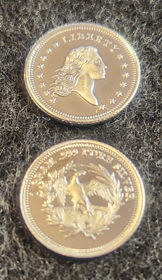 #ad 1 gram .999 Silver Bar Flowing Hair L1523 $7.00