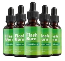 (5 Pack) Flash Burn Drops Healthy Formula - FlashBurn Liquid All Natural Healthy