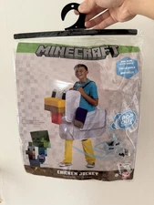 Minecraft Chicken Jockey Kids Ride On Costume Funny Halloween Outfit - SHIPNOW