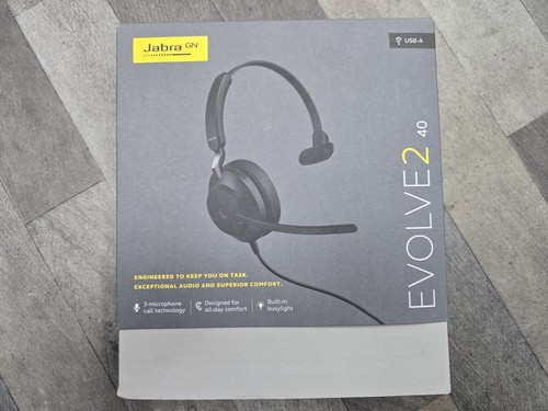 Jabra Evolve2 40 Stereo Headset (MS Teams, USB-A) - Schwarz