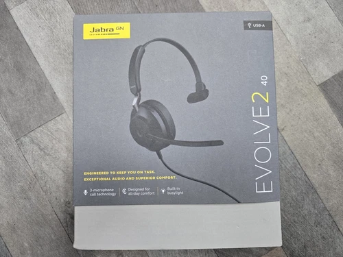Jabra Evolve2 40 Stereo Headset (MS Teams, USB-A) - Black