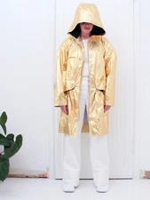 House of Sunny Gold Metallic Parachute Parka BNWT Size 8