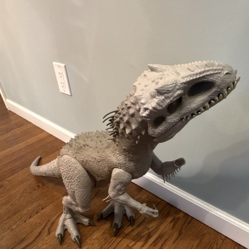 Large Gray Jurassic Park Dinosaur Toy Figure 43" Detailed Articulated Plastic