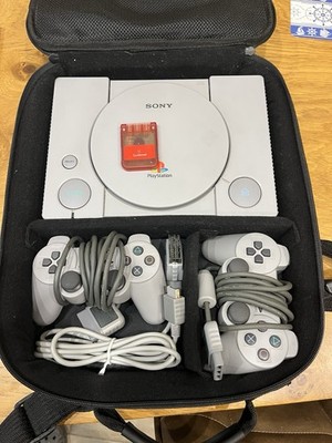 Sony PlayStation 1 PS1 Controller Memory Card Tasche Spiele Paket Retro Konsole 