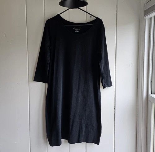 Liz Lange Maternity Black Long Sleeve Dress Size Large