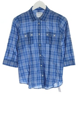 AMERICAN EAGLE OUTFITTERS Holzfällerhemd Damen Hemd Gr. DE 40 blau-weiß
