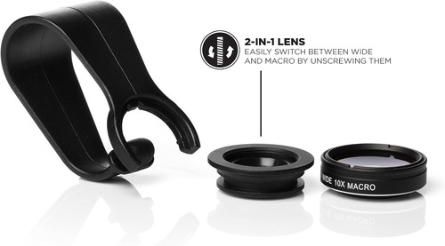 LOHA Phone Camera Lens for iPhone Xs - Attachable Clip On 10x Lens, Wide Angle - Photo 5 sur 10