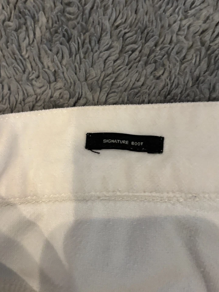 Pantalones de terciopelo Talbots Signature Boot para mujer talla 14P bolsillos elásticos marfil Foto 3 de 4