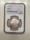 1878 S Morgan Silver Dollar, NGC MS63, Brilliant Uncirculated