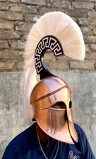 Medieval Greek Corinthian Helmet  Knight 18GA Ancient Wearable Helmet W/ Plume
