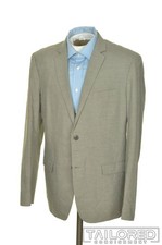 THEORY Solid Gray Cotton Mens Blazer Sport Coat Jacket - 44 R