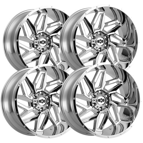 (Set of 4) Vision 361 Spyder 22x10 6x135 -19mm Chrome Wheels Rims 22 ...