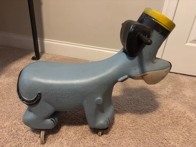 MUY RARO JUGUETE NIÑOS PASEO EN 1960 EXCLUSIVO HUCKLEBERRY HOUND CON SOMBRERO Foto 4 de 4