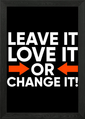 Change it Gerahmtes Wandbild Poster Leinwanddruck Bild