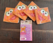 NOS Vintage 2003 Sesame Street Zoe Ballerina Party Invitations Napkins