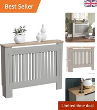 Elegant Olive Grey Radiator Cover - Medium Modern Shaker Style - H83.3 x W111cm