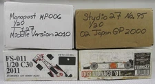 NEW! 1:20 Builders' Special FOUR Grand Prix Kits: T127  & LUCKY STRKE X 2 & C30