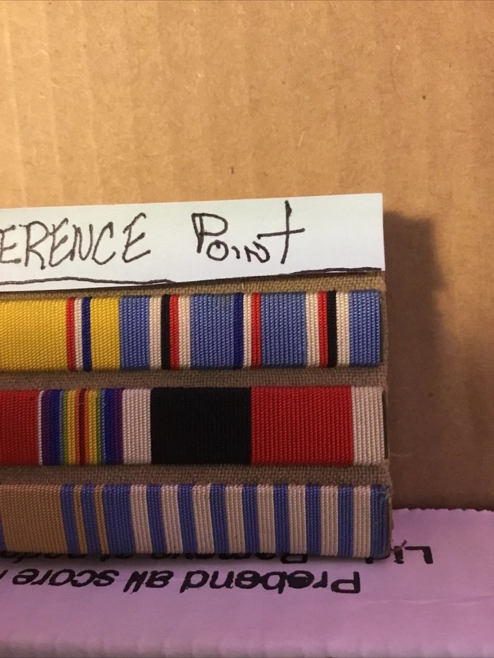 Военная Лента Бар - Вторая мировая война Корея 2 Ветеран Войны ОРИГИНАЛЬНЫЕ Бары Сделанные на заказ Офицером - Изображение 2 из 4