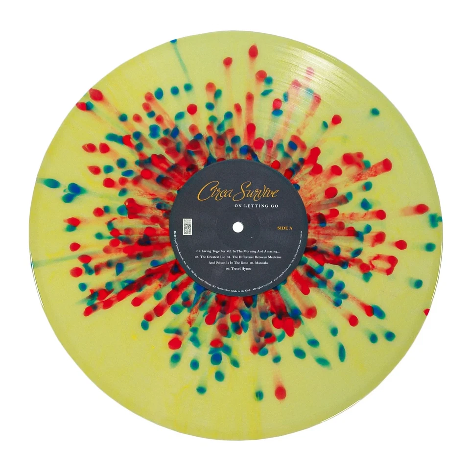 /2500 Circa Survive ON LETTING GO Custard w/Ruby & Blue Splatter Vinyl LP SEALED - Image 3 of 3