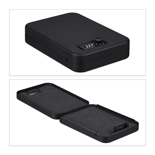 Autosafe Mini Tresor Reisetresor Geldkassette tragbar flach Handytresor mobil - Bild 9 von 9