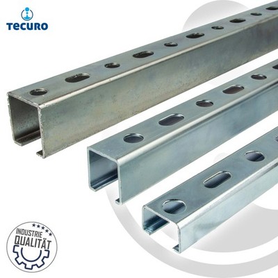 tecuro Montageschiene, Lochschiene, Profilschiene, Stahl verzinkt - verschiedene