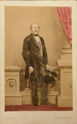 Business card, CDV, albumen paper, Mayall, man standing