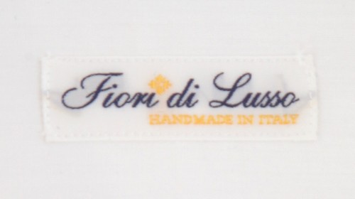 $750 Fiori Di Lusso White Solid Cotton Shirt - Slim - (FDL3222518) - Picture 4 of 4
