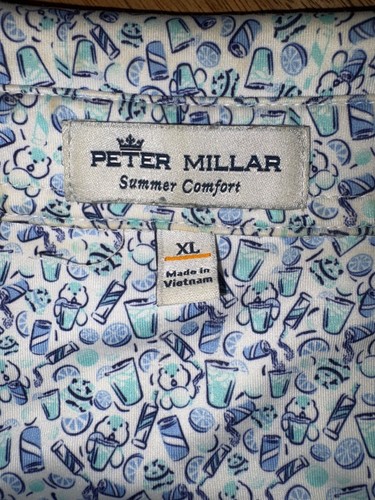Peter Millar Polo Shirt Mens XL summer Comfort AOP Tory pines - Picture 3 of 6
