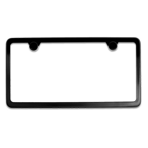 Stainless Steel License Plate Frame w Screw Caps Thin 2 Hole- Silm Black ※ - 第 6/7 張圖片