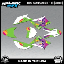 Graphics Kit for Kawasaki KLX110 KLX110R/RL (2010-2024) Throwback Series - Blank