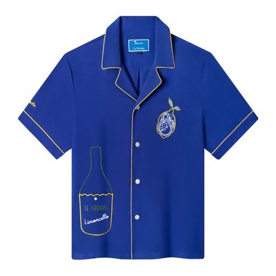 Le Sirenuse Hotel x Tombolo Limoncello Blue Cabana Shirt Unisex XXS