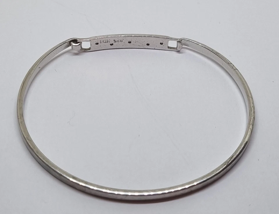 Vintage Hot Diamonds Sterling Silber 925 Klapp Armreif - 6,5 cm - echter Diamant - Bild 4 von 4