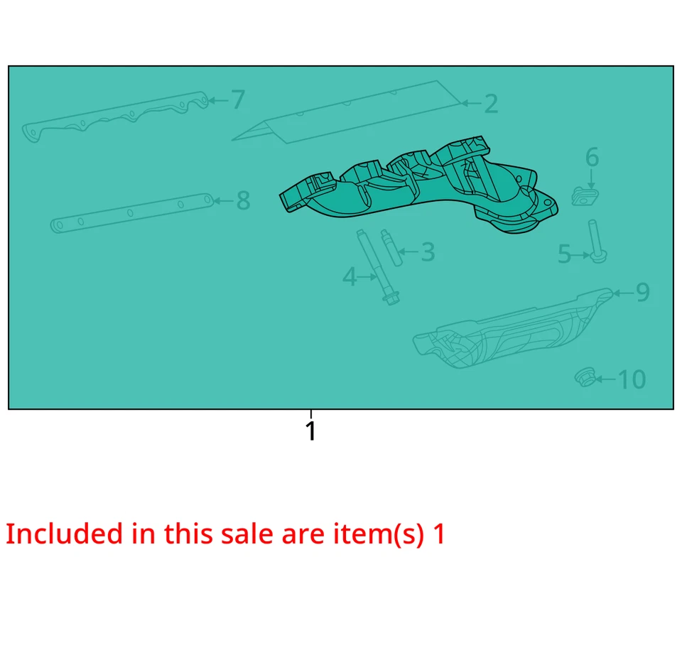 2022 Dodge Ram 1500 Exhaust Manifold OEM 20K Miles - LKQ435436748 - Image 4 of 4