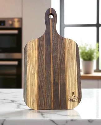 Handcrafted Wood Wine & Cheese Paddle Cutting Board