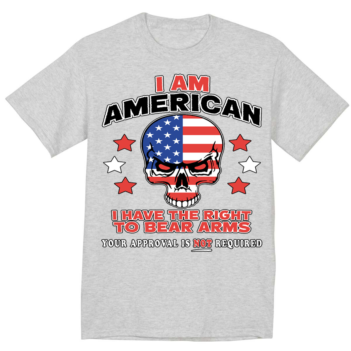 2nd Amendment Gun Rights Design T-shirt Bear Arms American Flag